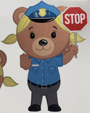 Police Officer Bear Girl Cub Stickers.