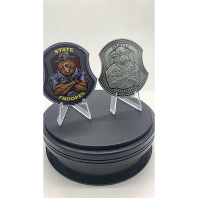 State Trooper Bear Challenge Coin