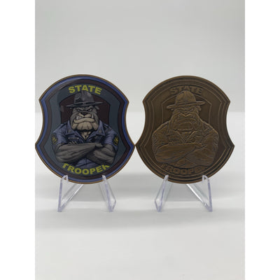 State Trooper Bulldog Challenge Coin
